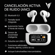 Audifonos TWS V8 con pantalla tactil